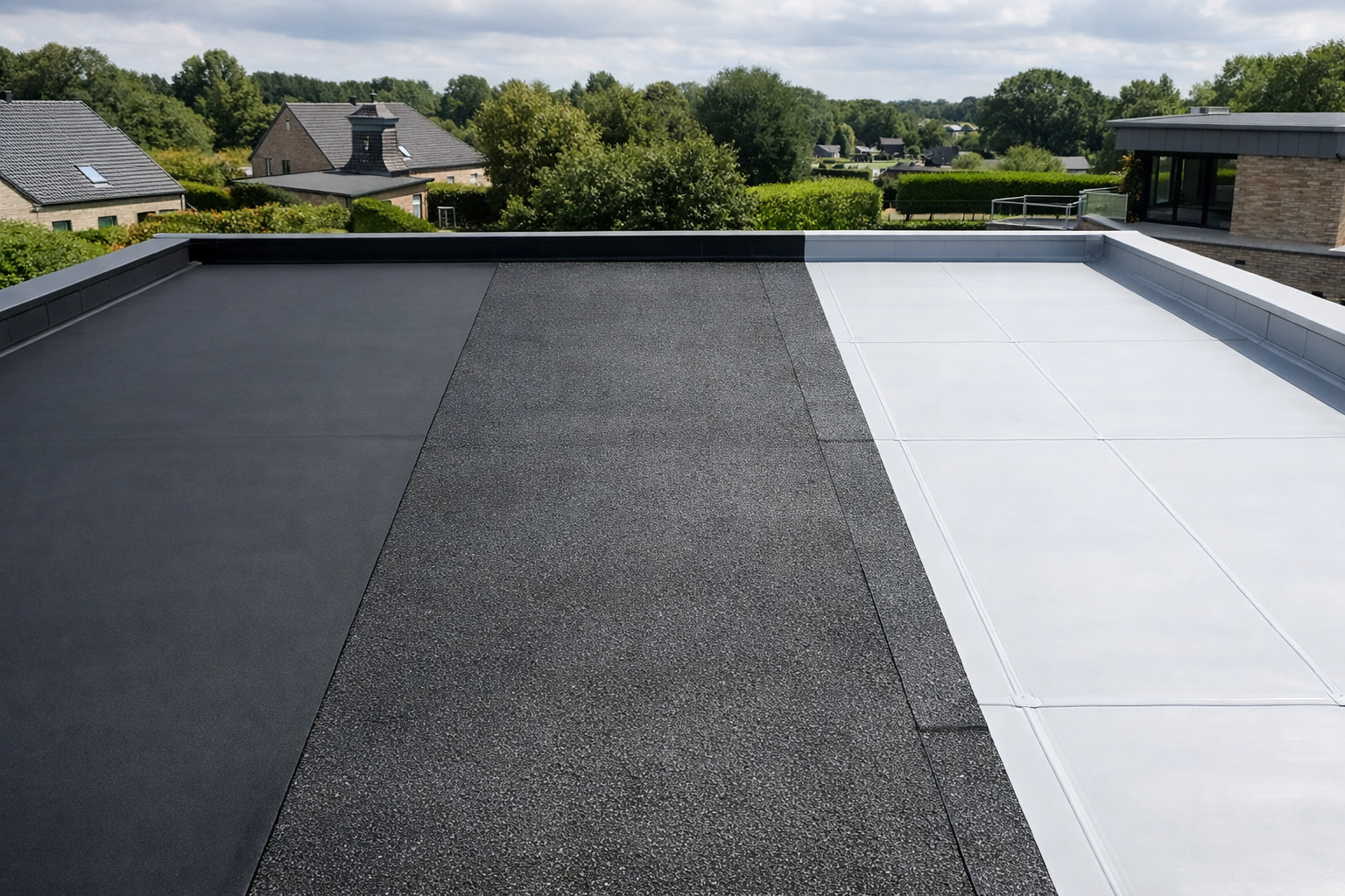 dakbedekking plat dak