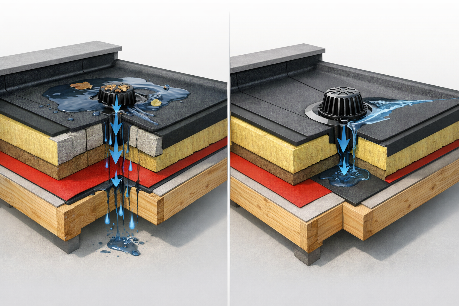 waterinfiltratie plat dak