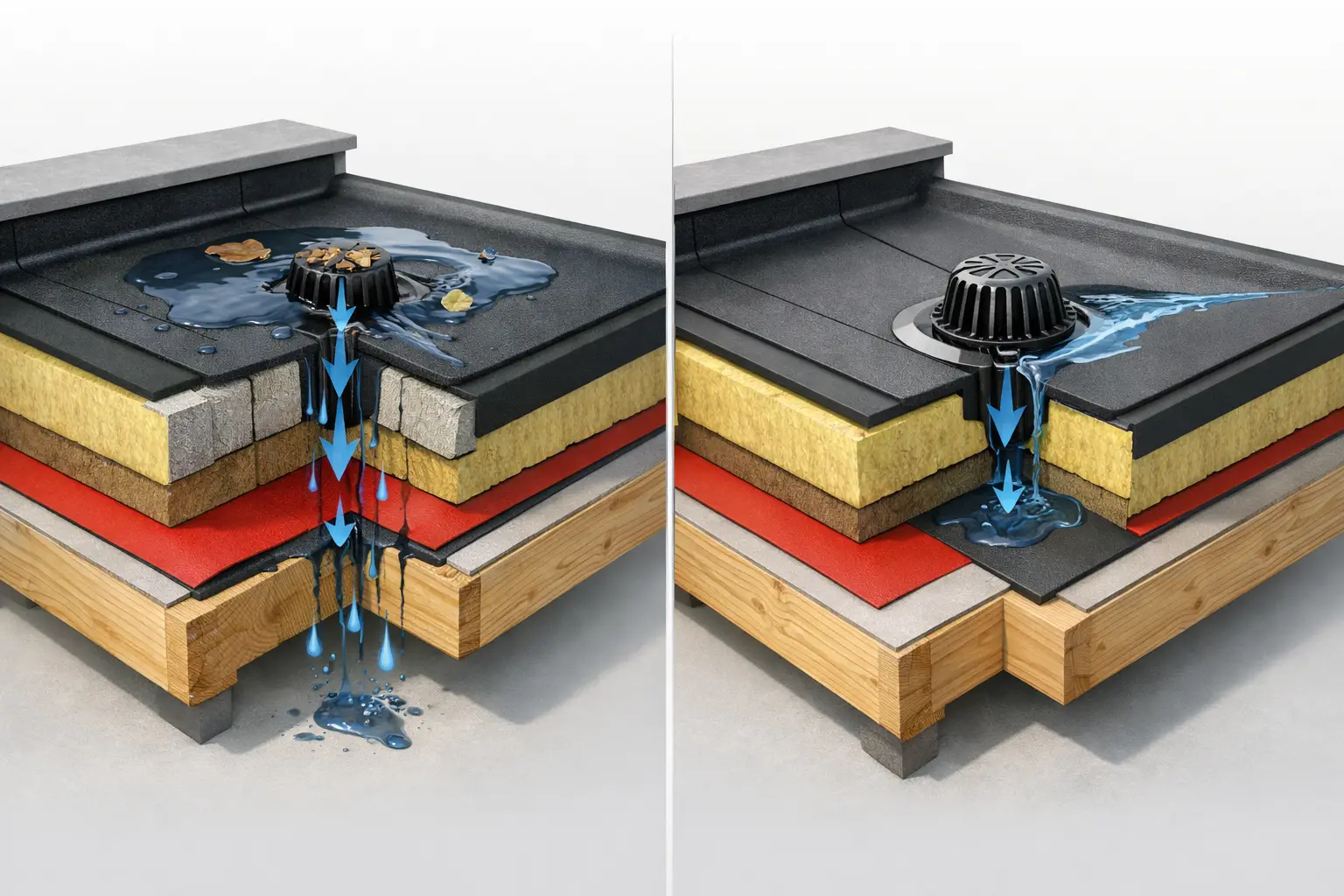 waterinfiltratie plat dak