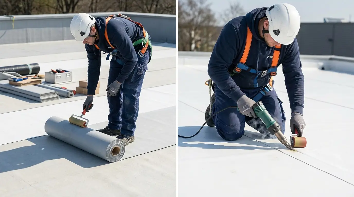 couverture de toit plat