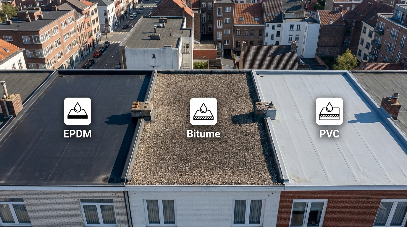 dakbedekking plat dak