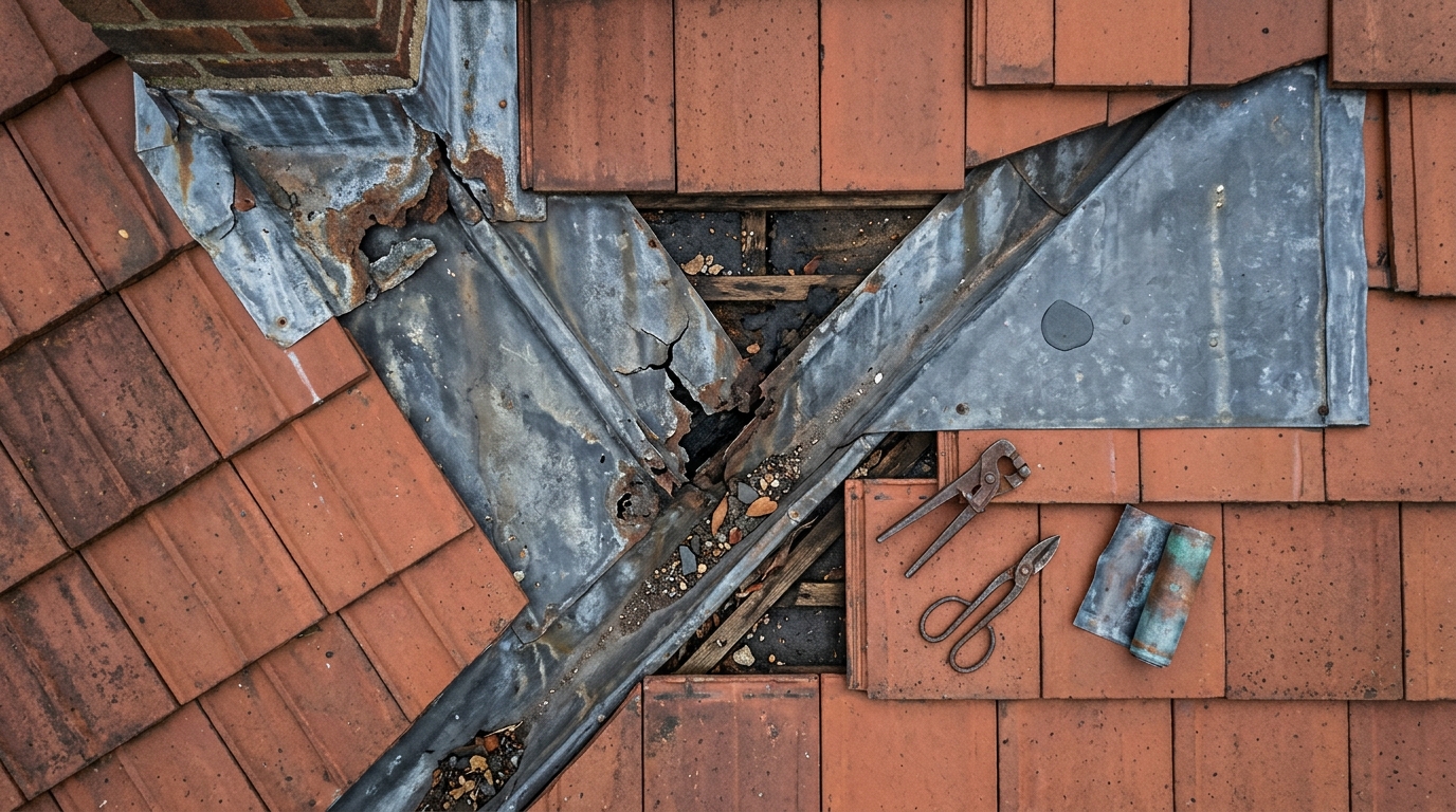 Réparation toiture urgente, Signes toiture V&D DAKWERKEN illustration 03